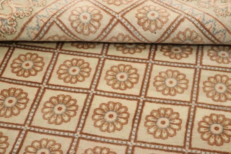 Kashan Perserteppich 142 × 110 cm aus Wolle, handgeknüpft