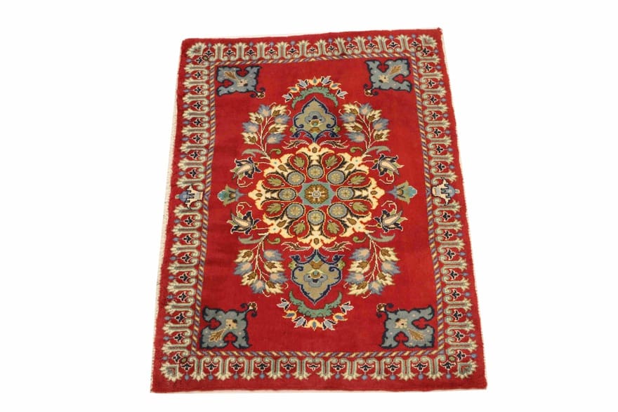 Kashan Perserteppich aus Iran, 95 × 65 cm
