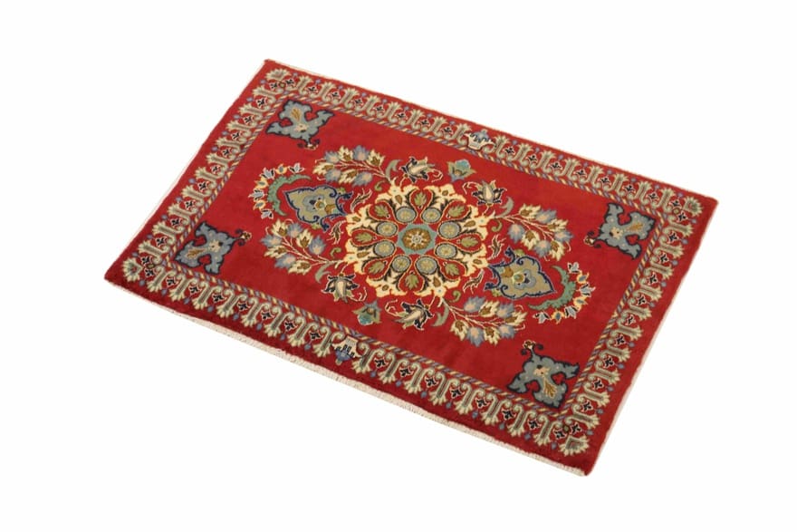 Kashan Perserteppich aus Iran, 95 × 65 cm