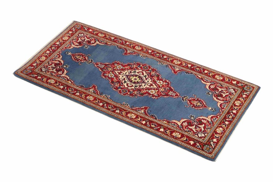 Kashan Perserteppich aus Iran, 138 × 69 cm