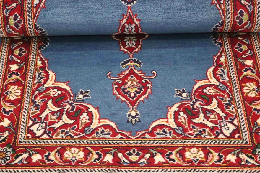 Kashan Perserteppich aus Iran, 138 × 69 cm