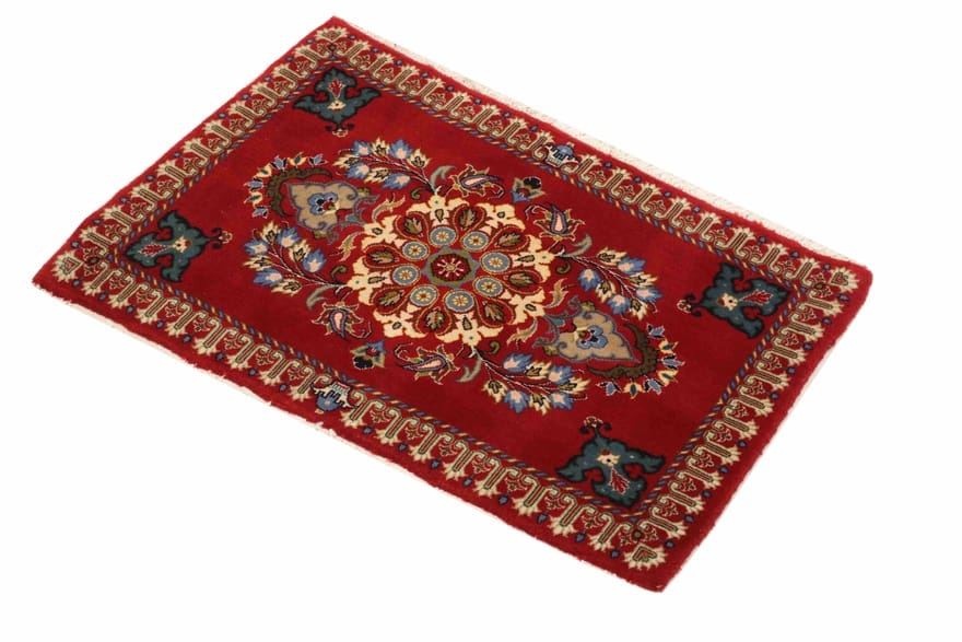 Kashan Perserteppich aus Iran, 97 × 66 cm