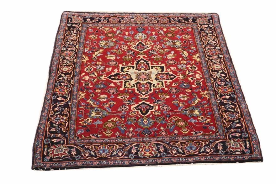 Handgeknüpfter Kashan Perserteppich, 160 × 114 cm, Wolle