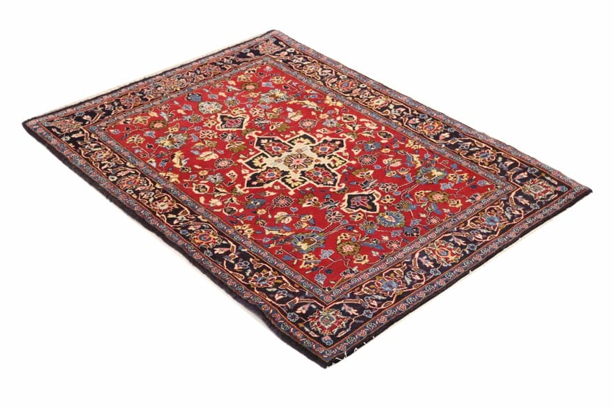 Handgeknüpfter Kashan Perserteppich, 160 × 114 cm, Wolle