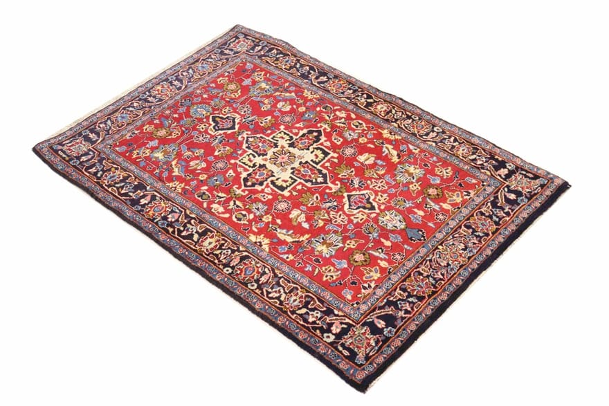 Handgeknüpfter Kashan Perserteppich, 160 × 114 cm, Wolle