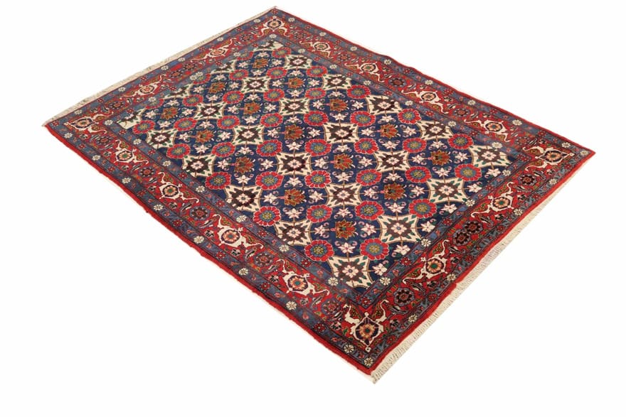 orientteppich-waramin-214x155-cm-florales-medaillon-handgeknupft-3 Perserteppich 212 × 154 cm aus Wolle, handgeknüpft