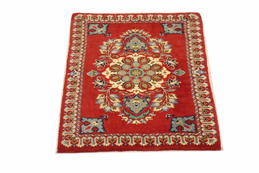 Kashan Perserteppich aus Iran, 95 × 64 cm