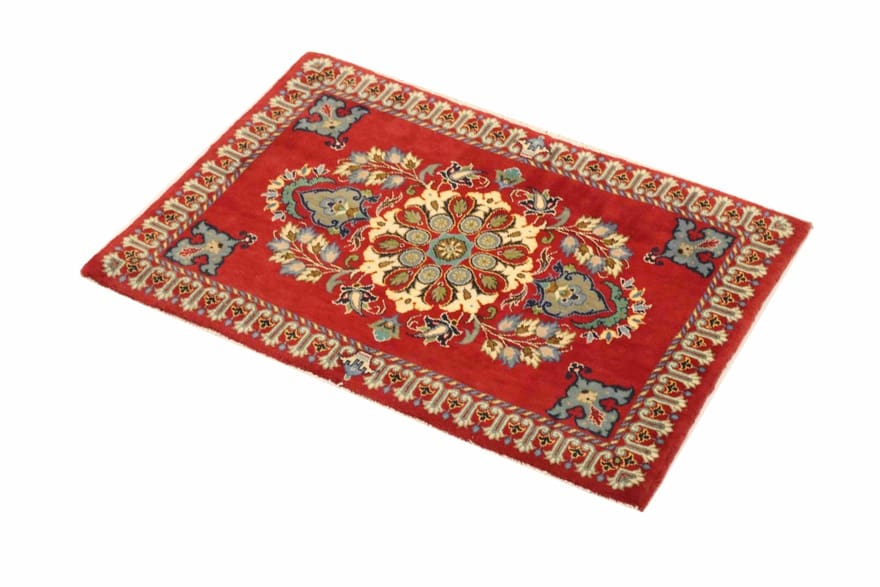 Kashan Perserteppich aus Iran, 95 × 64 cm