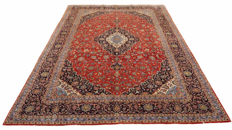 Handgeknüpfter Kashan Perserteppich 414 × 260 cm