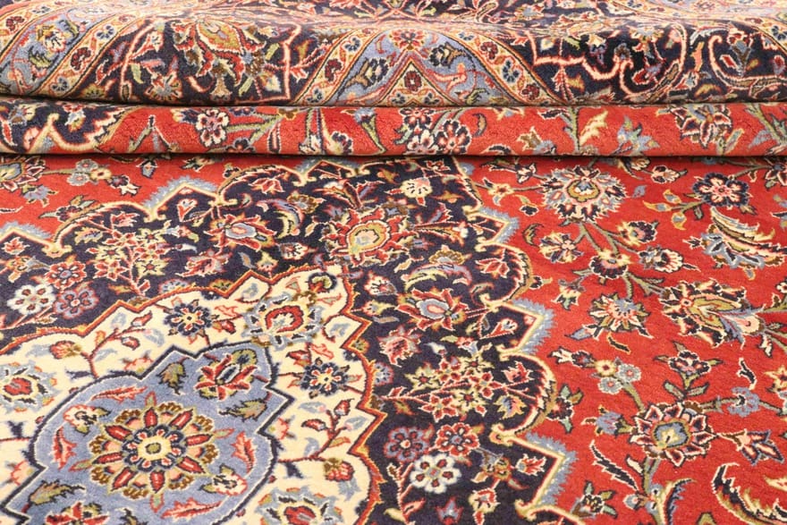 Handgeknüpfter Kashan Perserteppich 414 × 260 cm