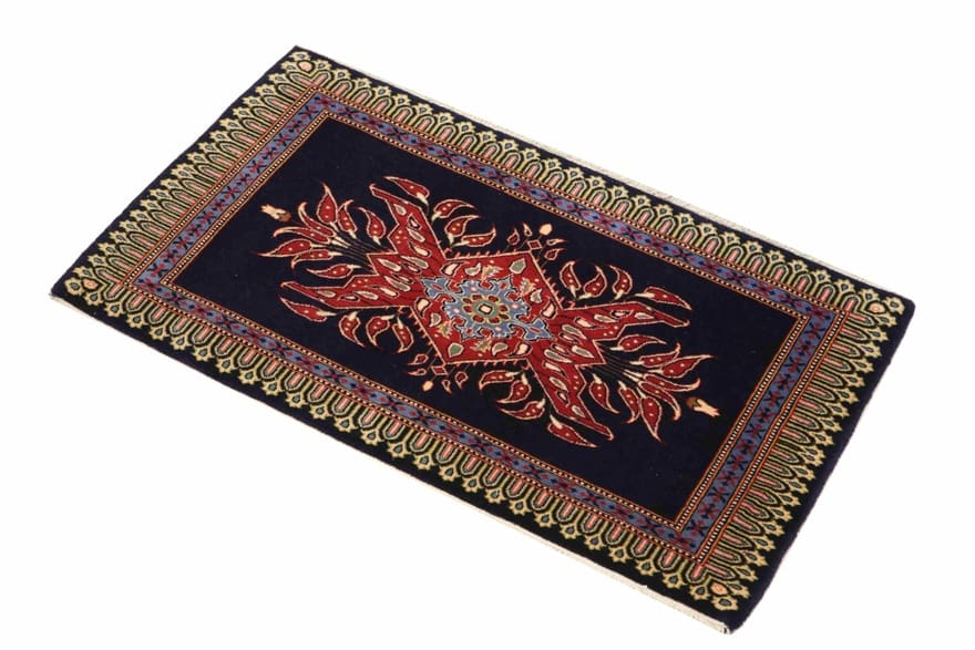 Kashan Perserteppich 100 × 60 cm aus Wolle, handgeknüpft