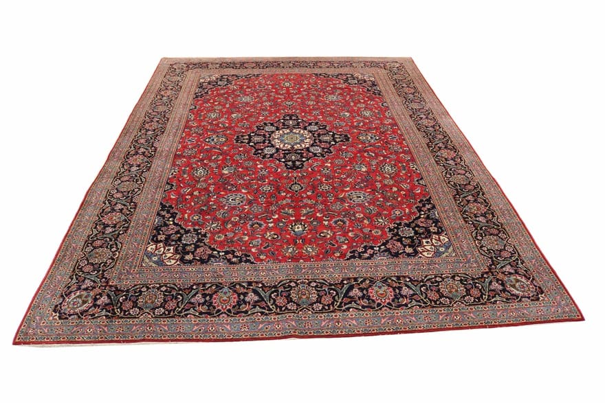 Kashan Perserteppich 430 × 307 cm aus Wolle, handgeknüpft
