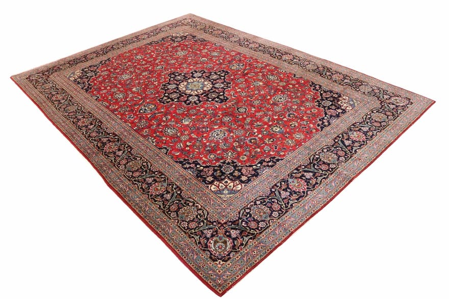 Kashan Perserteppich 430 × 307 cm aus Wolle, handgeknüpft