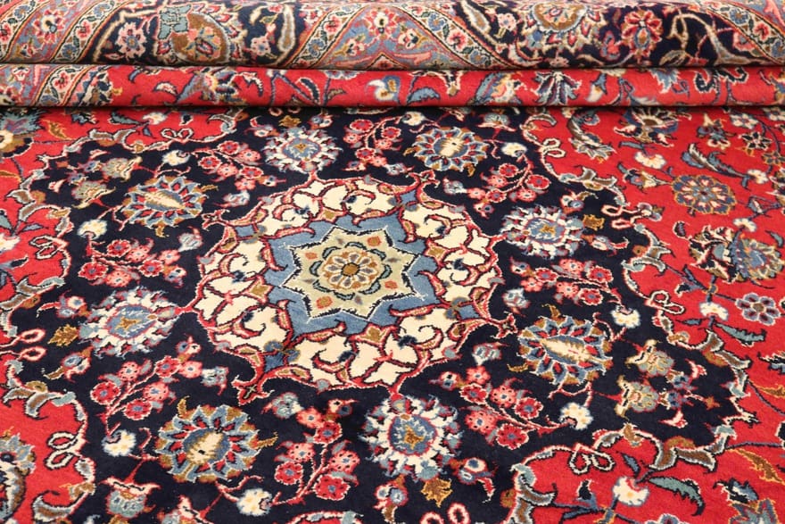 Kashan Perserteppich 430 × 307 cm aus Wolle, handgeknüpft