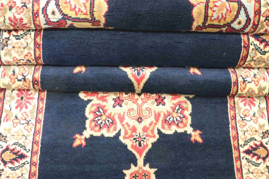 Kashan Perserteppich 370 × 77 cm aus Wolle, handgeknüpft