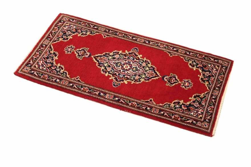 Kashan Perserteppich 129 × 64 cm aus Wolle, handgeknüpft