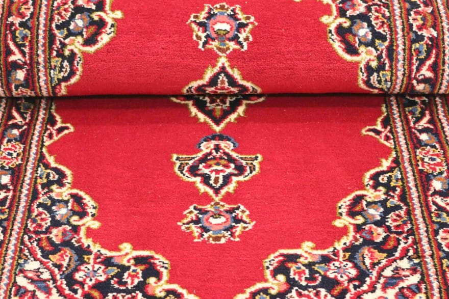 Kashan Perserteppich 129 × 64 cm aus Wolle, handgeknüpft