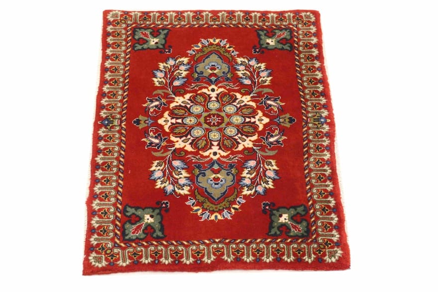 Kashan Perserteppich 89 × 61 cm aus Wolle, handgeknüpft