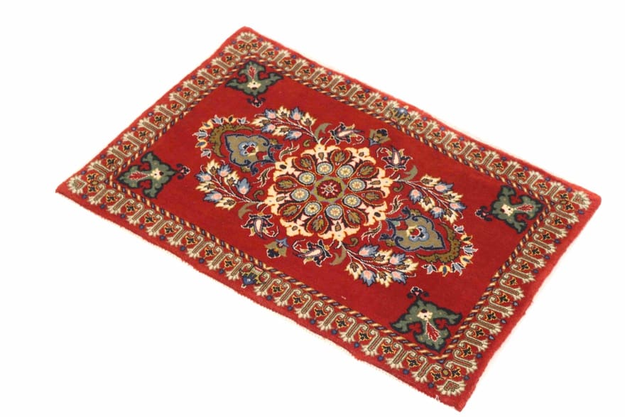 Kashan Perserteppich 89 × 61 cm aus Wolle, handgeknüpft