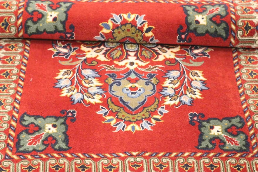 Kashan Perserteppich 89 × 61 cm aus Wolle, handgeknüpft