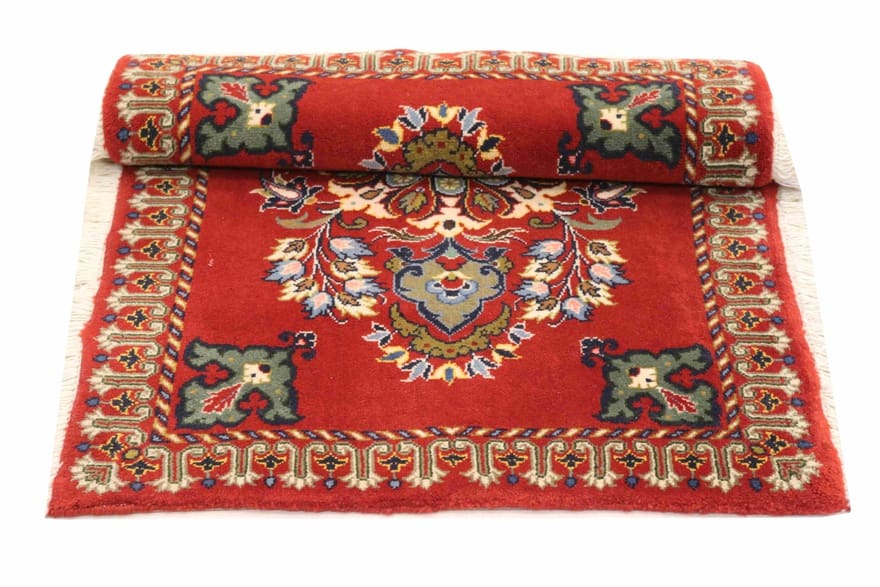 Kashan Perserteppich 89 × 61 cm aus Wolle, handgeknüpft