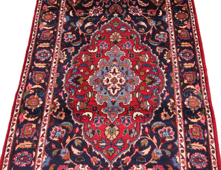 Mashhad Perserteppich aus Iran, 398 × 108 cm