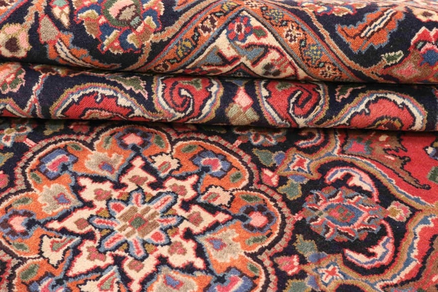 Handgeknüpfter Mashhad Perserteppich, 366 × 291 cm, Wolle