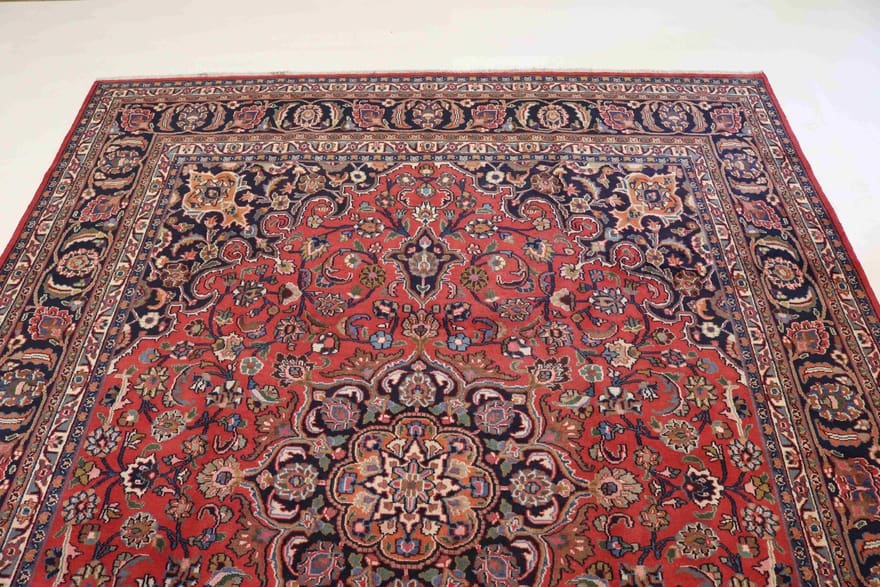 Handgeknüpfter Mashhad Perserteppich, 366 × 291 cm, Wolle