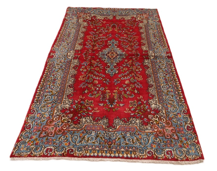 Handgeknüpfter Kerman Perserteppich 223 × 125 cm