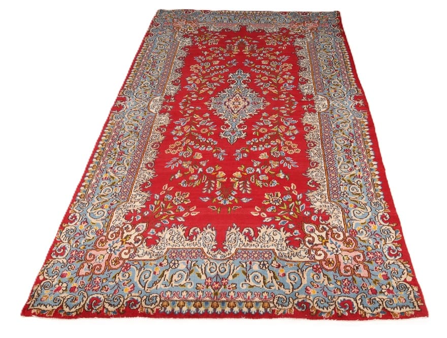Handgeknüpfter Kerman Perserteppich 223 × 125 cm