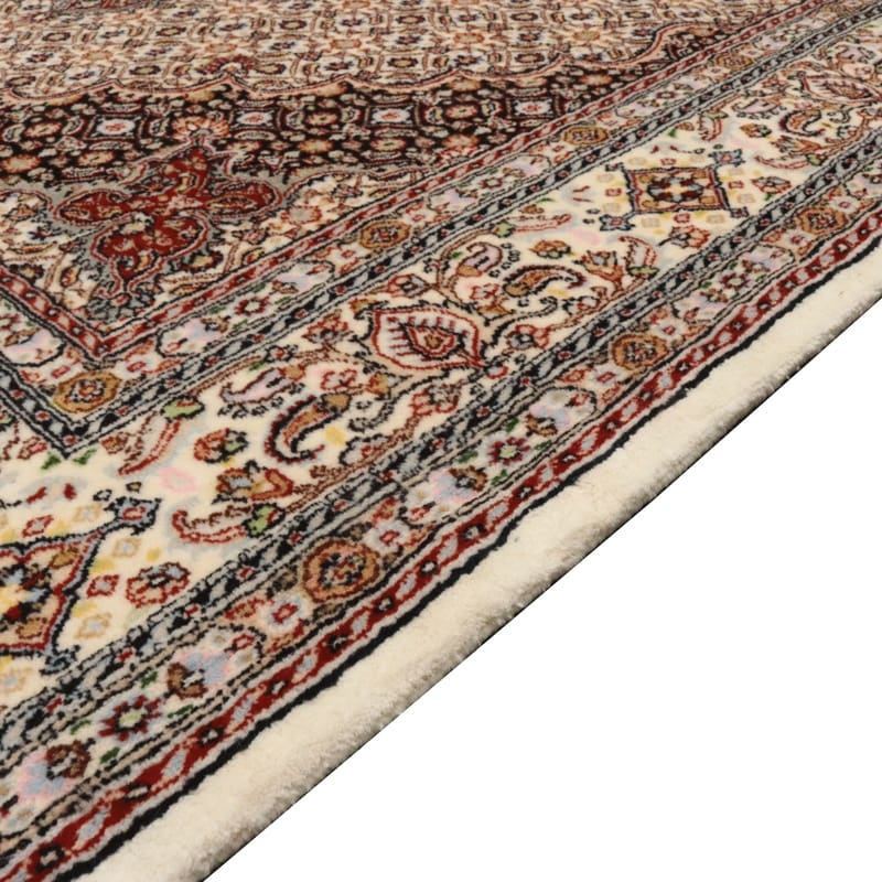 Handgeknüpfter Moud Perserteppich, 203 × 155 cm, Wolle & Seide