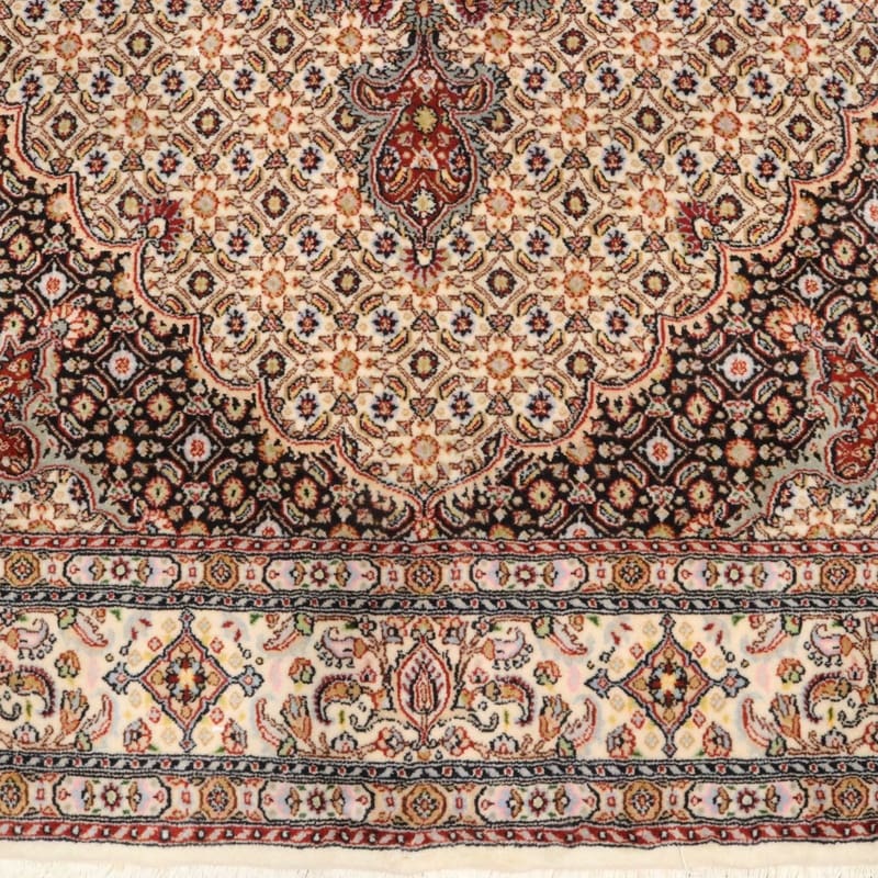 Handgeknüpfter Moud Perserteppich, 203 × 155 cm, Wolle & Seide
