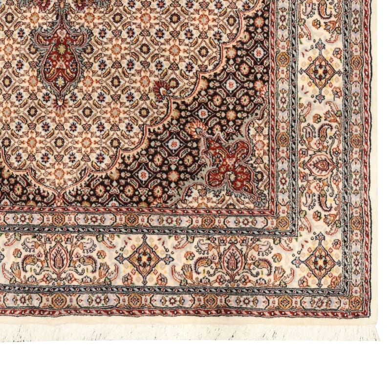Handgeknüpfter Moud Perserteppich, 203 × 155 cm, Wolle & Seide