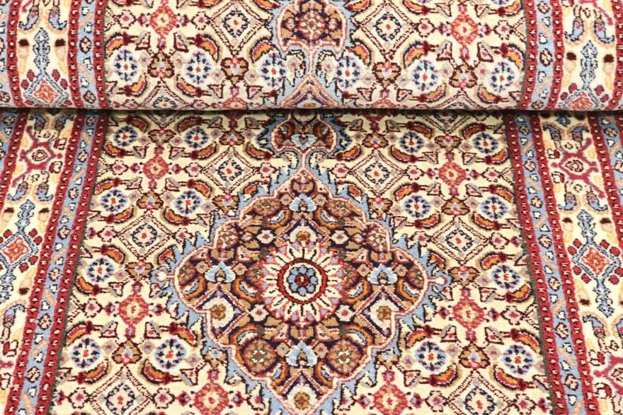 Moud Perserteppich aus Iran, 197 × 79 cm