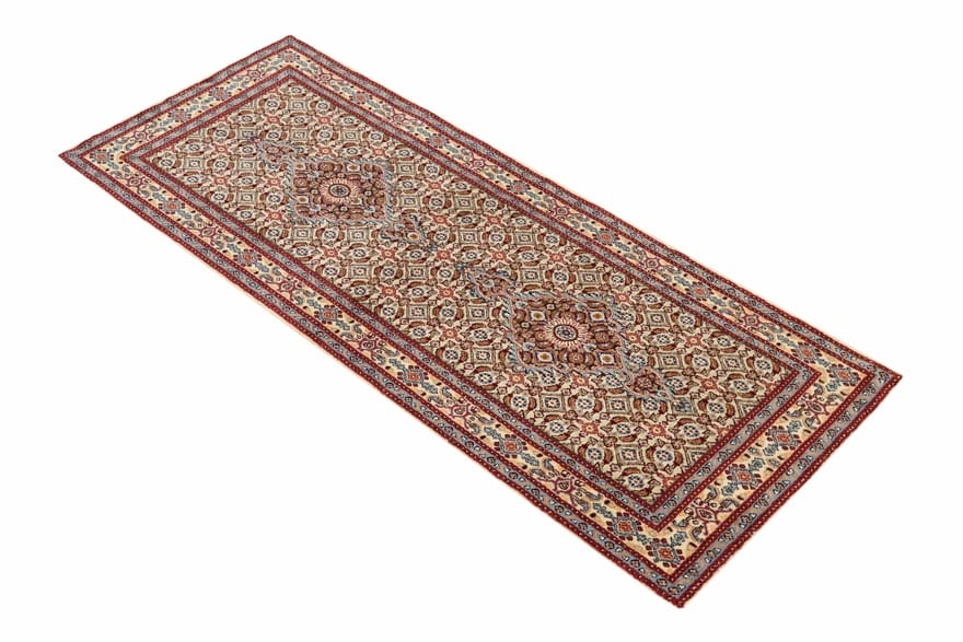 Moud Perserteppich aus Iran, 197 × 79 cm