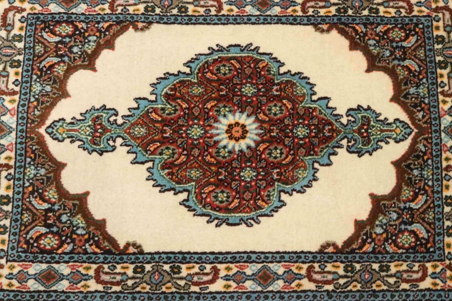 Moud Perserteppich aus Iran, 86 × 58 cm