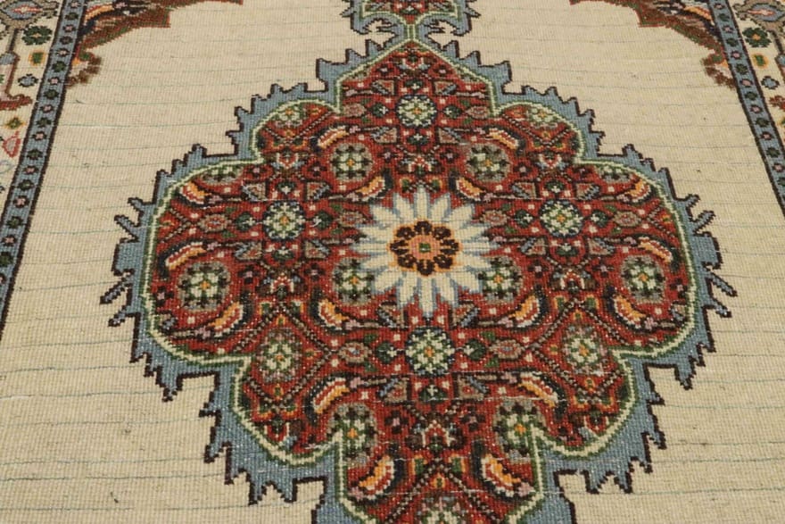 Moud Perserteppich aus Iran, 86 × 58 cm