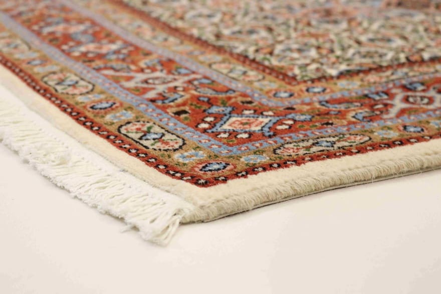 Moud Perserteppich 200 × 78 cm aus Wolle & Seide, handgeknüpft