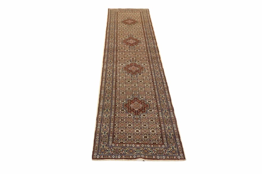 Moud Perserteppich 408 × 80 cm aus Wolle & Seide, handgeknüpft