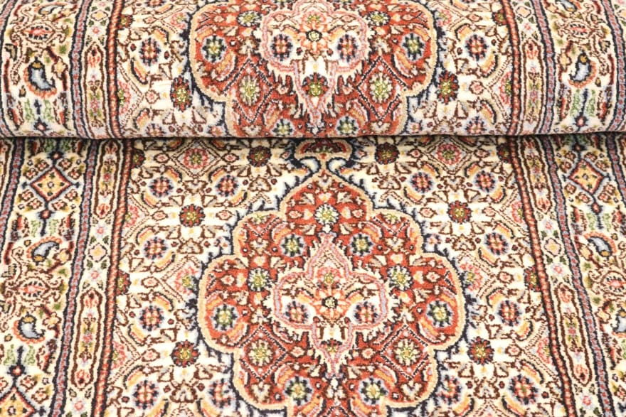 Moud Perserteppich 408 × 80 cm aus Wolle & Seide, handgeknüpft