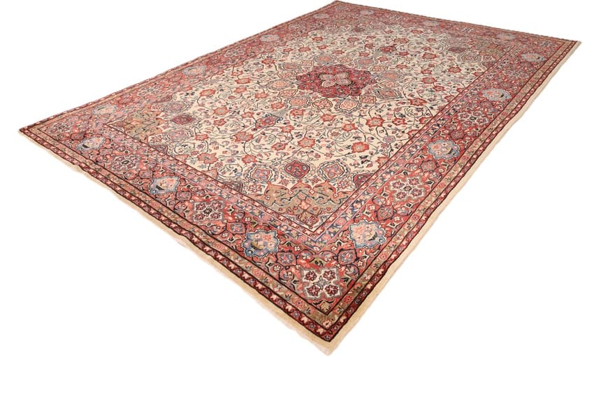 sarouk-teppich-379x267-cm-handgeknupft-elegantes-muster-6 Sarough Farahan Perserteppich aus Iran, 377 × 266 cm
