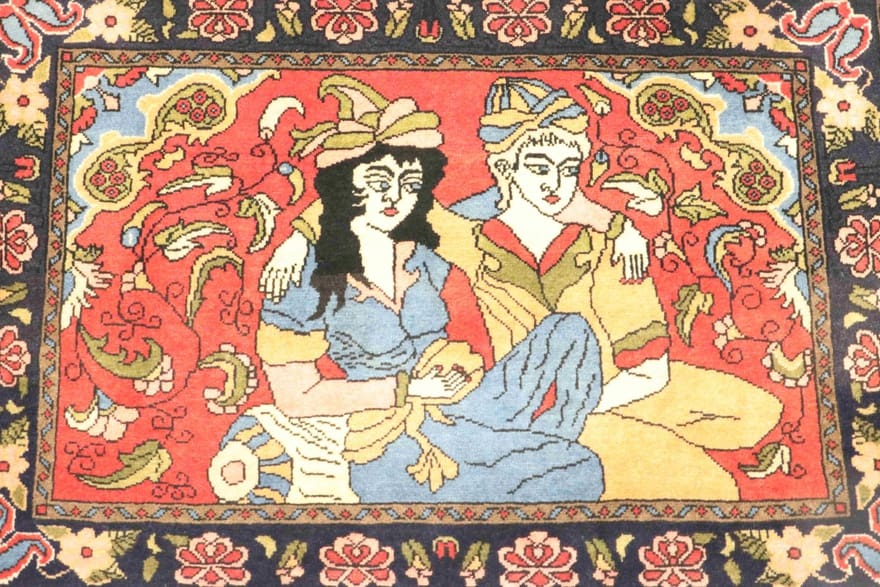 Sarough Farahan Perserteppich 99 × 69 cm aus Wolle, handgeknüpft