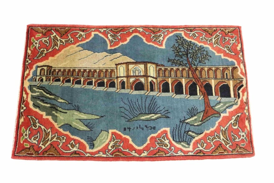 Sarough Farahan Perserteppich aus Iran, 96 × 61 cm
