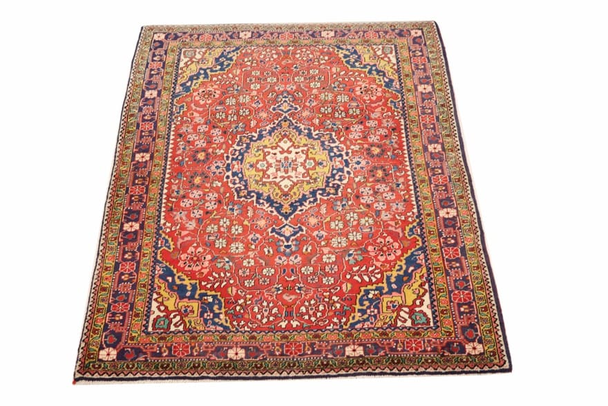 Hamadan Perserteppich 163 × 113 cm aus Wolle, handgeknüpft