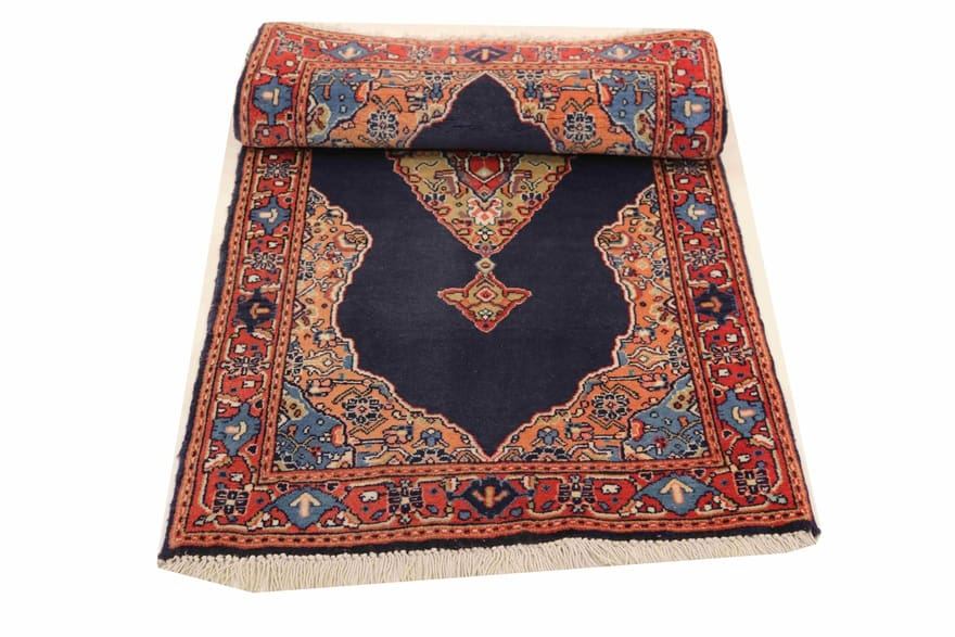 Handgeknüpfter Sarough Farahan Perserteppich, 129 × 69 cm, Wolle
