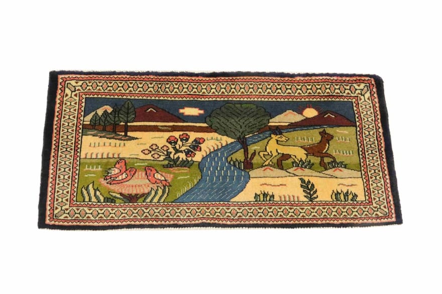 Sarough Farahan Perserteppich 100 × 41 cm aus Wolle, handgeknüpft