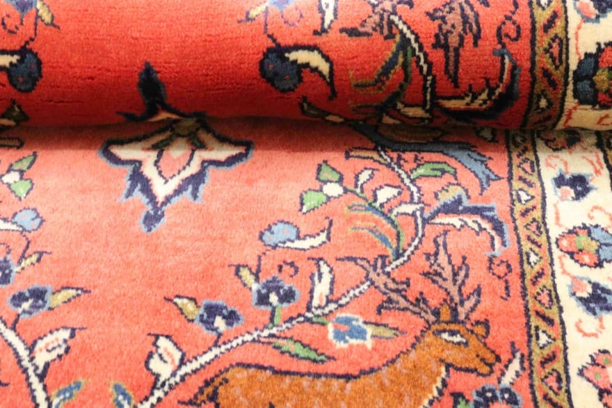 Handgeknüpfter Sarough Farahan Perserteppich, 128 × 69 cm, Wolle