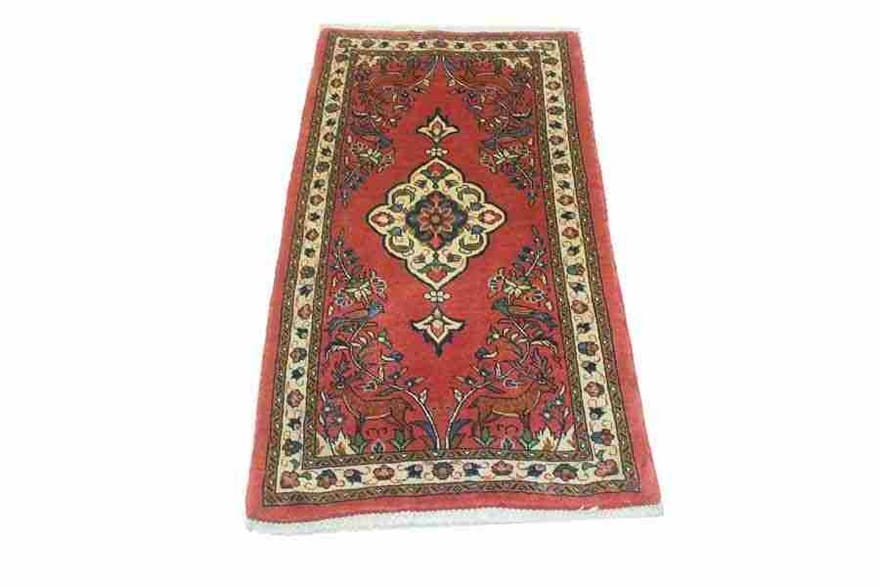 Handgeknüpfter Sarough Farahan Perserteppich, 128 × 69 cm, Wolle