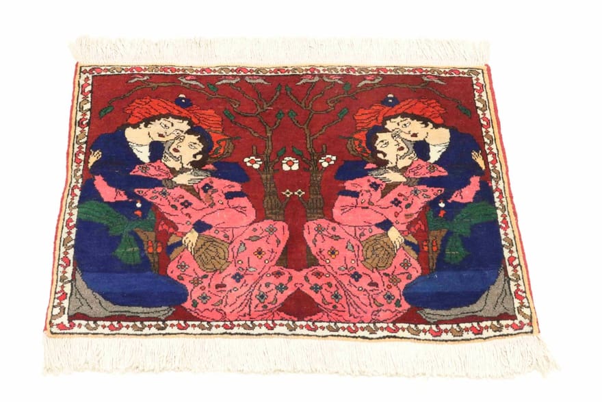 Sarough Farahan Perserteppich 90 × 65 cm aus Wolle, handgeknüpft