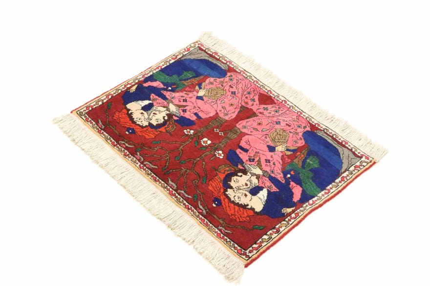 Sarough Farahan Perserteppich 90 × 65 cm aus Wolle, handgeknüpft